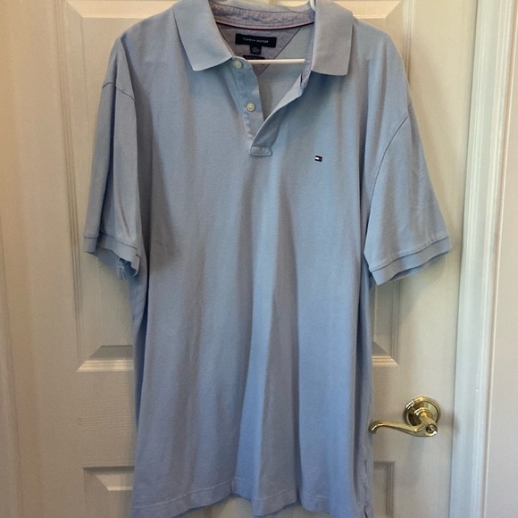 Tommy Hilfiger custom fit polo lt blue XXL - Picture 1 of 4